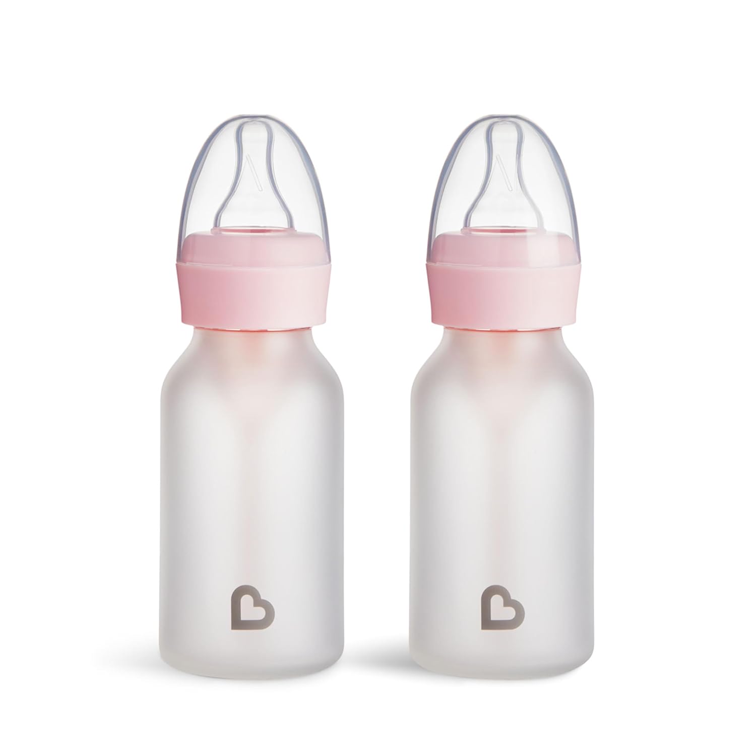 Munchkin Bond Silicone Coated Glass Baby Bottles - Anti-Colic Feeding System with Natural Feel Nipples