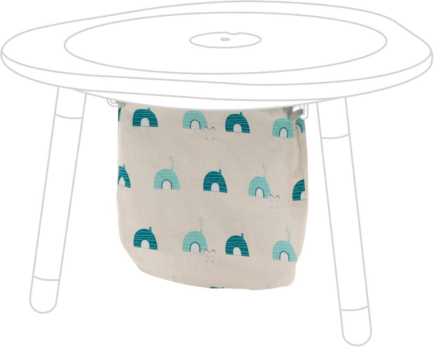 Stokke MuTable Cotton Bag, Igloos - Toy Storage Bag for Small to Medium-Sized Toys - Made of Soft Cotton - Lightweight, Easy to Carry