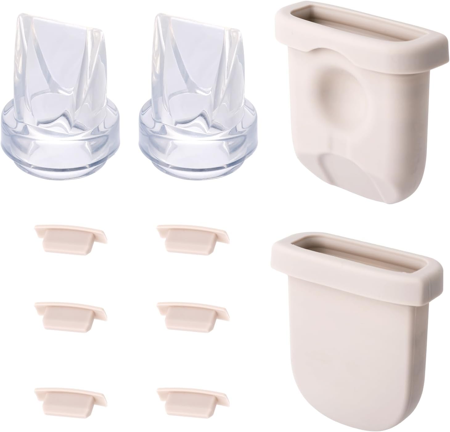 18pcs Breast Pump Replacement Parts for eufy, Includes Silicone Diaphragms Duckbill Valves & Nozzle Covers Durable Breast Pump Accessories Compatible with eufy