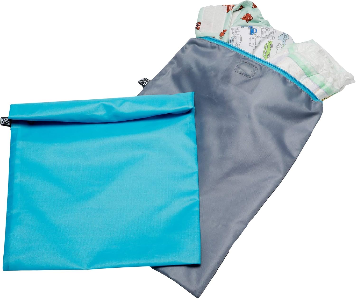 J.L. Childress Waterproof Wet and Dry Bags - Wet Bags for Swimsuits, Cloth Diapers & Baby Clothes, Leak Proof, Travel Organizer for Beach, Pool, Daycare, Machin