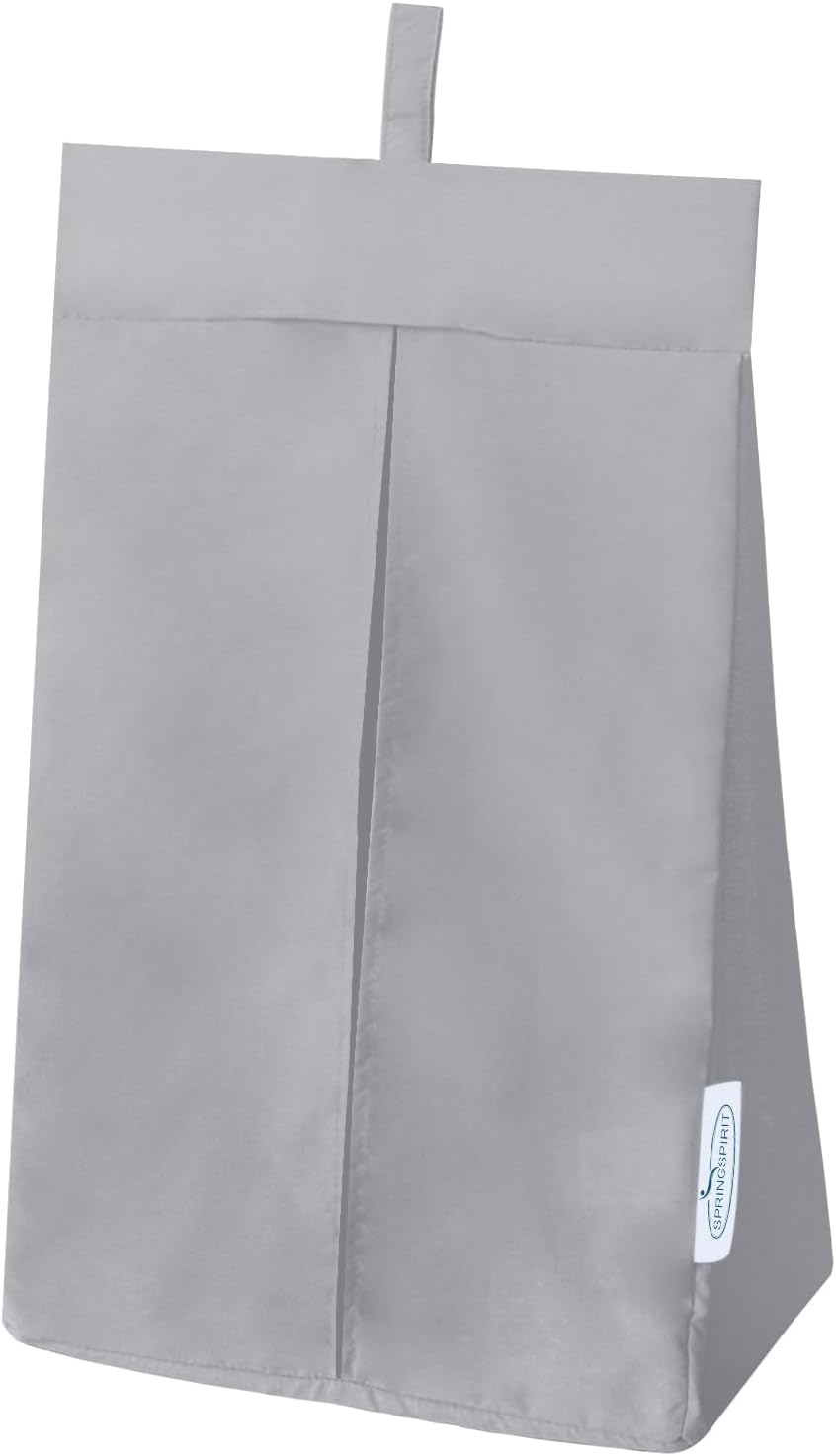 SPRINGSPIRIT Diaper Stacker Caddy Organizer Easy Access & Dustproof Portable Hand Free Diaper Holder for Adults or Nursery, Machine Washable Grey