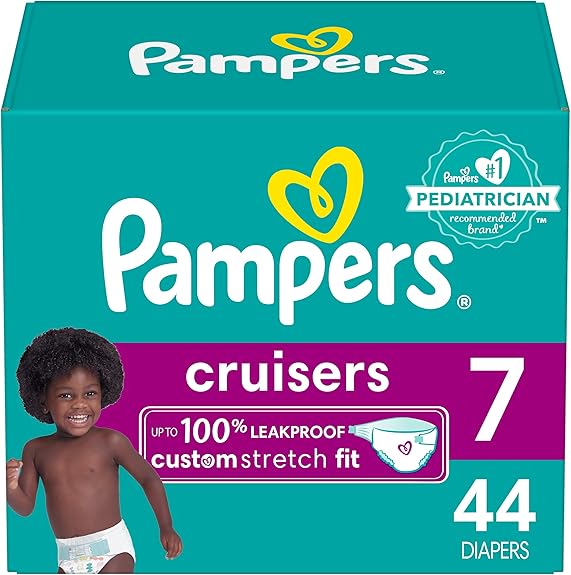 Pampers Cruisers Diapers - Size 3, 84 Count, Disposable Active Baby Diapers with Custom Stretch
