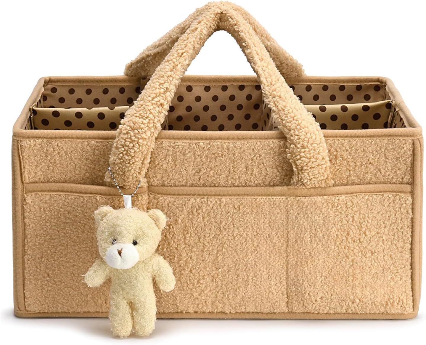 QRZLP Large Capacity Baby Diaper Caddy Organizer with Handles, Yellow
