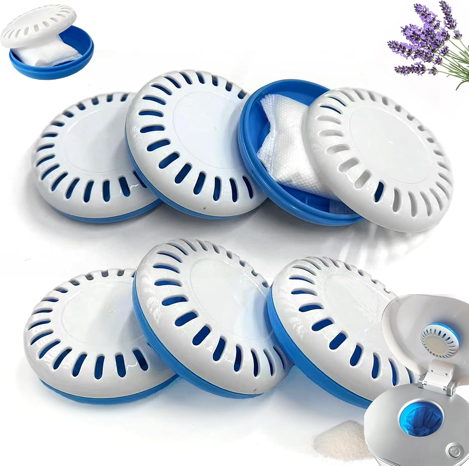 PurifyLogix 6 PCS Lavender Baking Soda Cartridges for Munchkin Diaper Pails