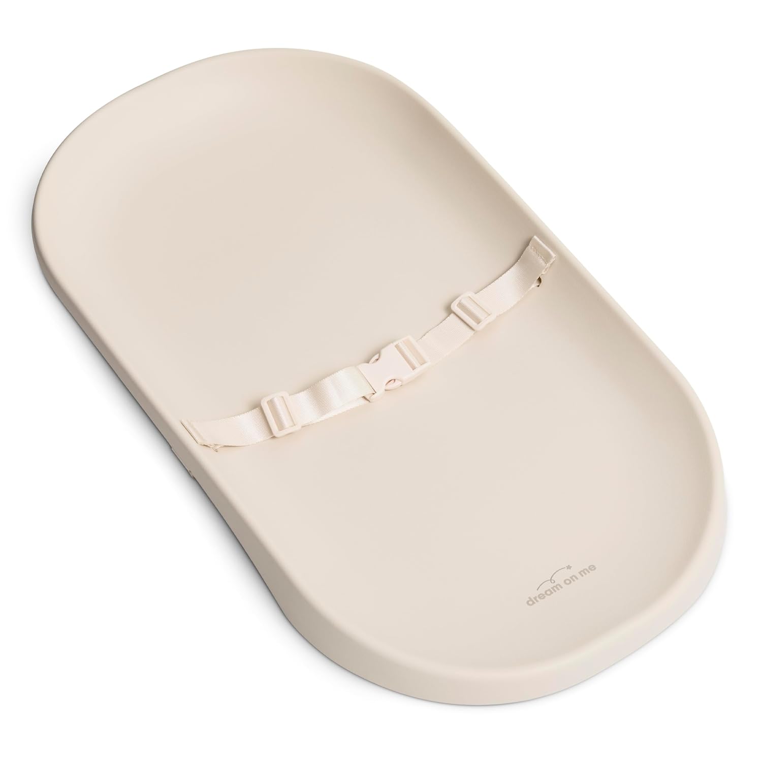 Dream On Me Lotti Love Baby Changing Pad, Waterproof, Contoured Design with Safety Strap, Soft Wipe-Clean Surface, Secure Nursery Changing Pad, Magnolia White