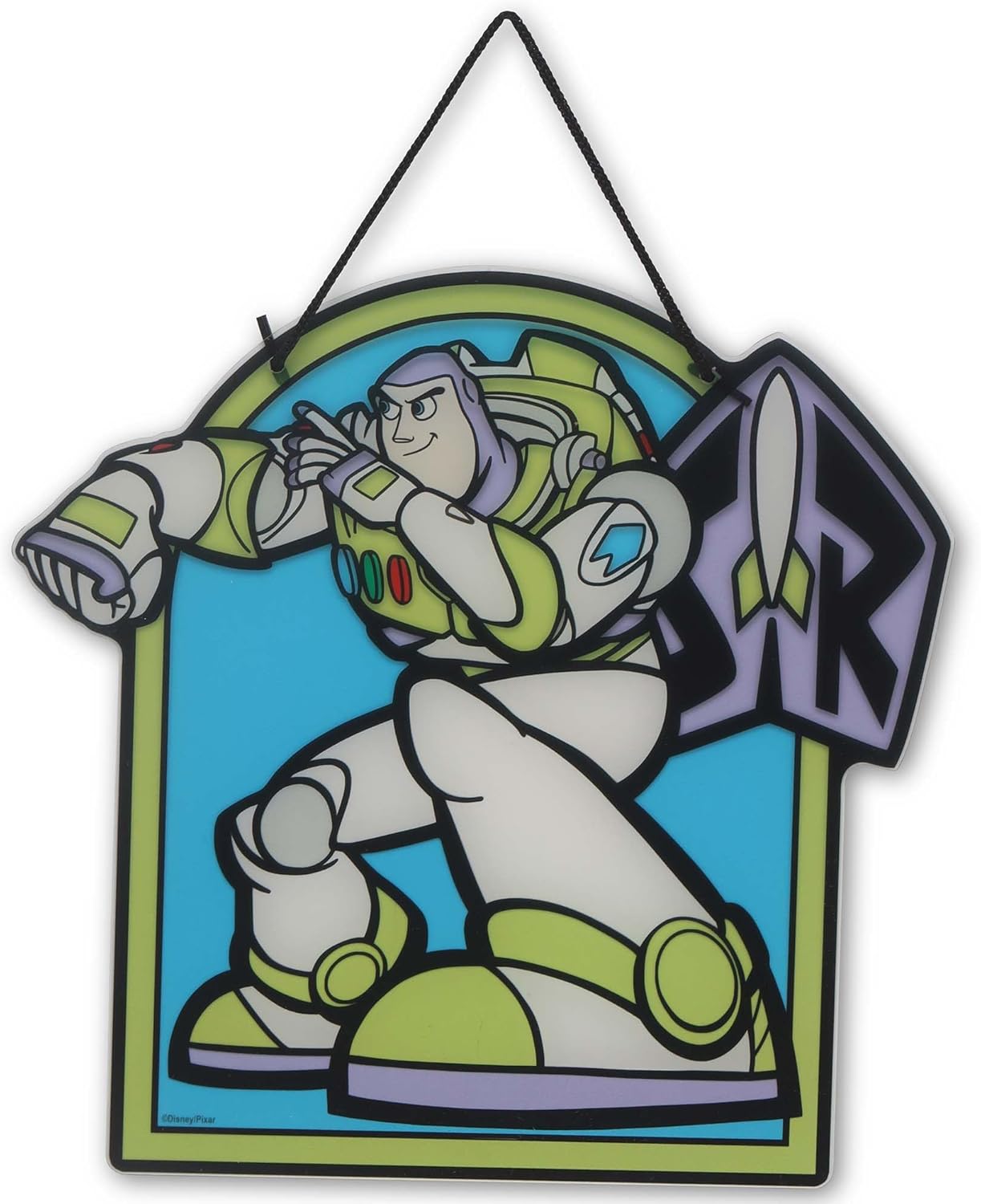 Disney Pixar Toy Story Buzz Lightyear Hanging Acrylic Wall Decor - Fun Buzz Sign for Bedroom or Playroom